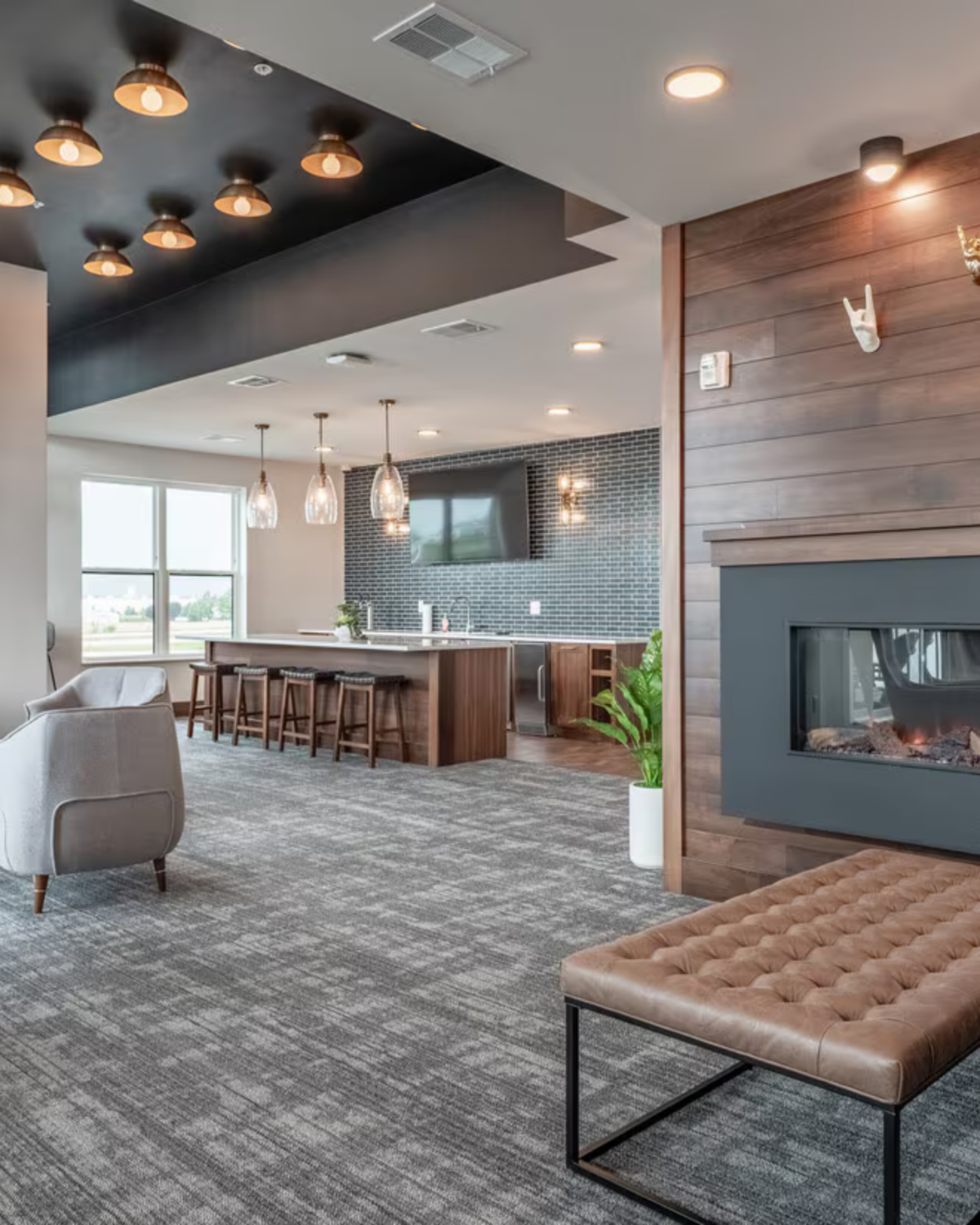 Sky Lounge- Fire Place-Residences-at-DeForest-Yards